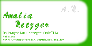 amalia metzger business card